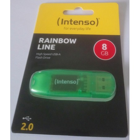 INTENSO-Clé-USB-2-0- Rainbow-Line-8-Go-Vert-ist-france-com