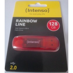 INTENSO Clé USB 2.0 Rainbow Line - 128 Go Rouge