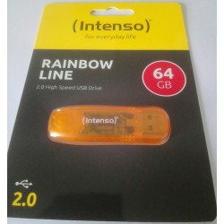 INTENSO Clé USB 2.0 Rainbow Line - 64 Go Orange